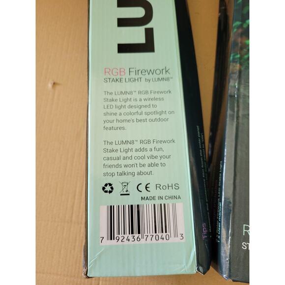 LUMN8 LED RGB Solar Firework Garden Lights (2-Pack) Lot of 3 - Picture 4 of 4